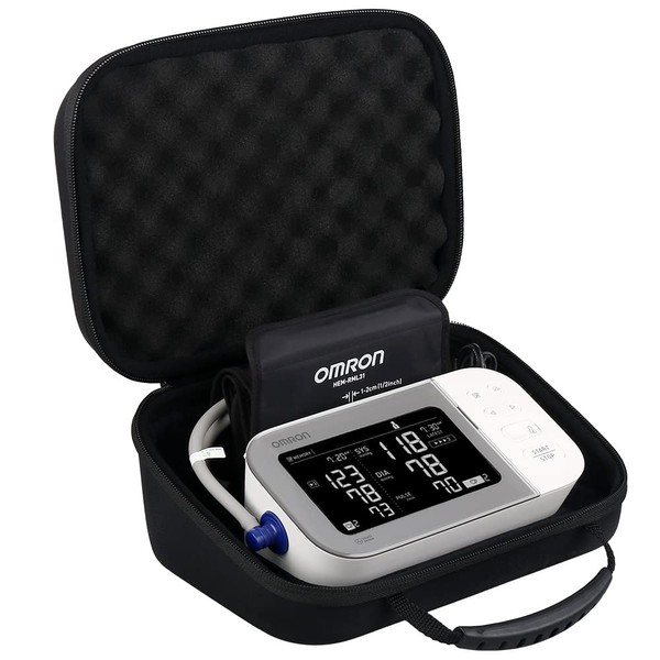 BOVKE Carrying Case Travel Bag Replacement for Omron 10 Series BP5450 BP5350 Platinum Blood Pressure Monitor Premium Upper Arm Cuff Digital Bluetooth Blood Pressure Machine, Black