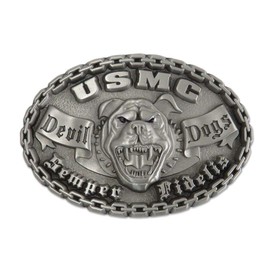 USMC Devil Dog Pewter Jumbo Pin Made in USA