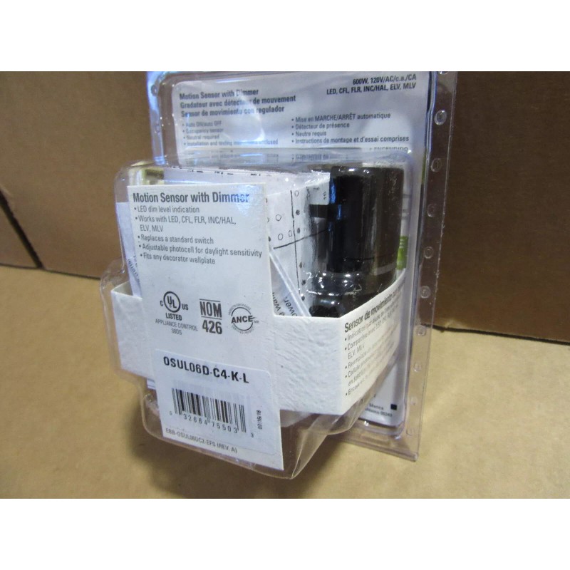 Eaton OSUL06D-C4-K-L Motion Sensor With Dimmer Automatically Turns Lights Off