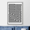 Ashbrook Framed Canvas Print Wall Art Black and White Geometric