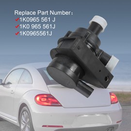 RALBDX Auxiliary Cooling Water Pump With Plug Compatible With A3 A4 TT,VW Beetle Jetta Passat Tiguan CC Eos Golf GTI - 2.0T Engine Replace 1K0965561J