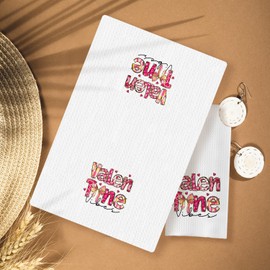 HUGANE Coquette Bow Valentine's Day Kitchen Towels, Valentine Vibes Hand Towels for Bathroom, Trendy Valentine's Day Dish Towels Tea Towels, Valentine's Day Kitchen Bathroom Decor, 16x24 Inch