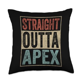 Retro Apex Clothing Straight Outta Apex Throw Pillow