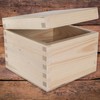 Small Square Cube Wooden Box with Lid | 13 x