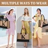 Initial Jute Tote Bag & Makeup Bag, Birthday Gifts for