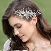 ALUINN Silver Bridal Hair Comb For Wedding Hair Accessories, Crystals