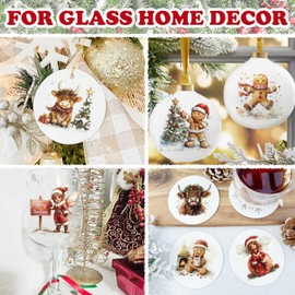 Vintage Christmas Transfers for Crafts Rub On Stickers Christmas Decals Rub On Transfer for Wood Ornaments Crafting Glass Ball Furniture Canvas Fabric Project (Fairy30) ﻿