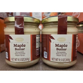 Berry-hill Maple Butter Spreadable Slow-Churned Maple Syrup 9.5oz 269g (Two Jars)