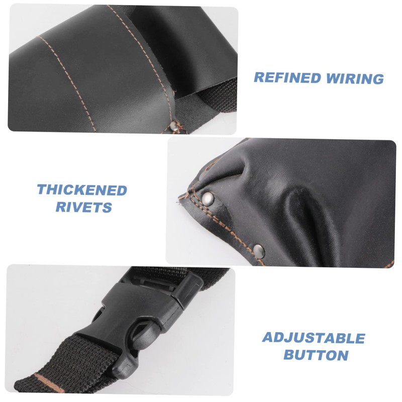 TEHAUX 2pcs Flame-resistant Welding Rod Holder Bag High-capacity Wear-resistant Storage