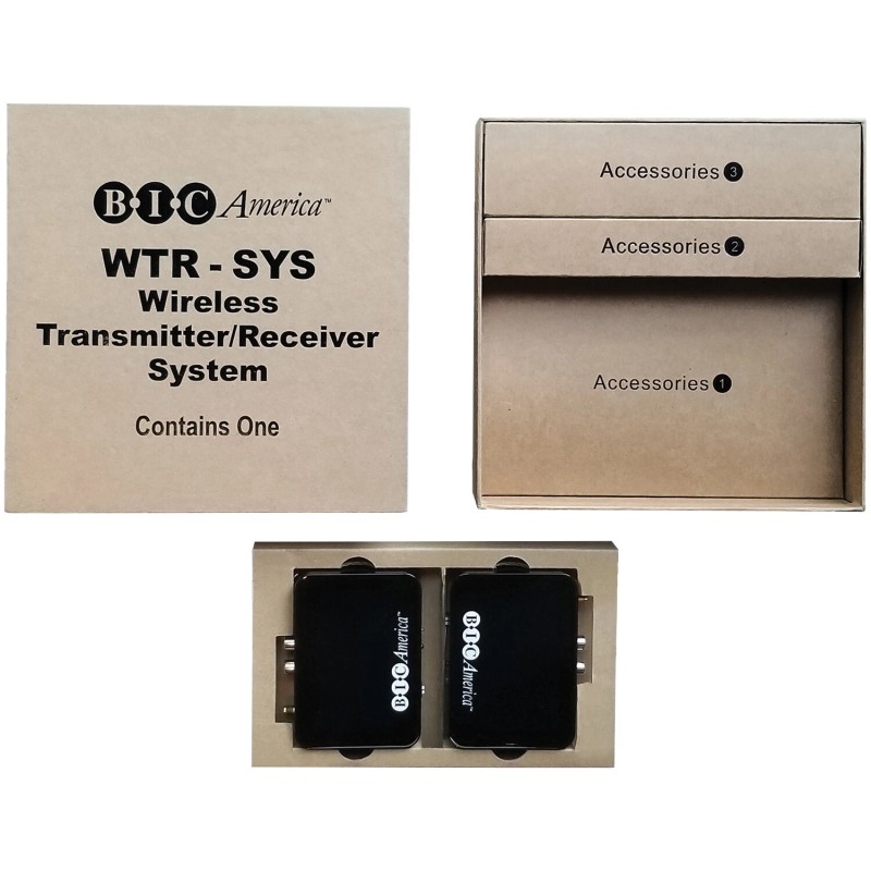 BIC AMERICA WTR-SYS WTR-SYS 4-Channel Wireless Audio Transmitter/Receiver Kit...