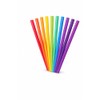 100-Pack Extra Long Wide Straight Straws – 8 Vibrant Colours