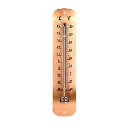 MAISONICA 30cm Copper Plated Garden Wall Thermometer Temperature Gauge