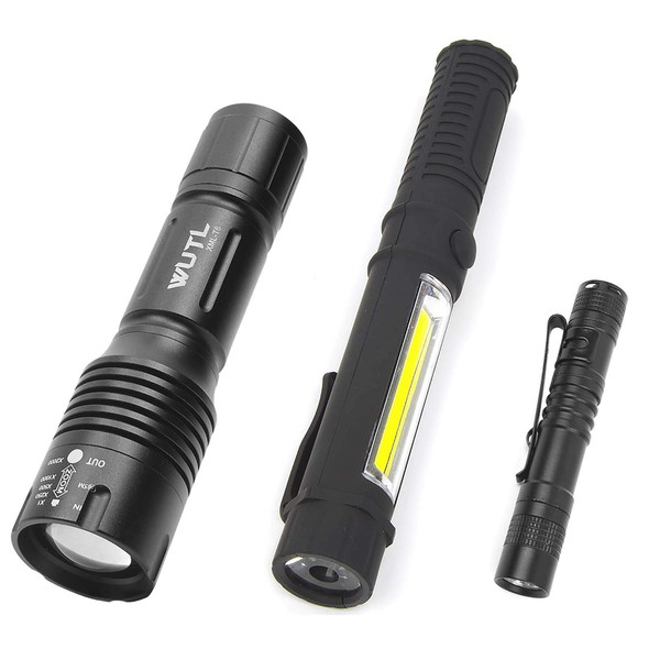 COB LED Work Flashlight with Magnetic Base and Clip Multi-Function Pocket Pen Light Inspection Work Light, 8 Pack