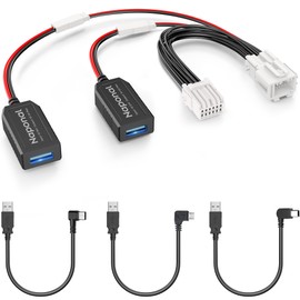 Naponal GPS Dash Cam Power Adapter,(12Pin Type B Connector)Mirror Camera Radar Charger Station GPS Dashcam Charger Cable for Select Honda Accord,2022+Integra and More with Auto-dimming Rearview Mirror