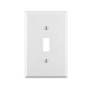 Leviton 1-Gang Toggle Device Switch Wallplate, Midway Size, Thermoset, Device