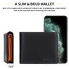 SENDEFN Men's Wallet with RFID Protection, Men's Wallet Landscape Format