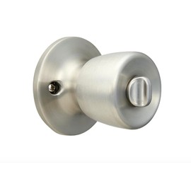 Shield Security Privacy Lockset Grade 3, Tulip Knob Style, Satin Nickel Finish