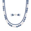 Pearl Beaded Necklaces for Women Double Strand Faux Pearls Bead