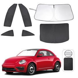 TINGLU Window Shades for Volkswagen VW Beetle 2012-2019 Accessories Car Side Full Windows Windshield Sun Shade Sun UV Rays & Privacy Protection for Camping,Napping,and Relaxing 6PCS