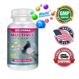 COMPLETE VITAMIN FOR PIGEON MULTIVIT VITAMINA PARA PALOMAS 100 tab Exp. 12/27