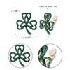 EVER FAITH St. Patrick's Day Lucky Three Leaf Clover Clip-on