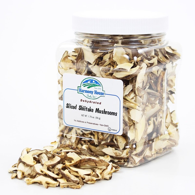Harmony House Foods Dried Sliced Shiitake Mushrooms (1.75 oz, Quart