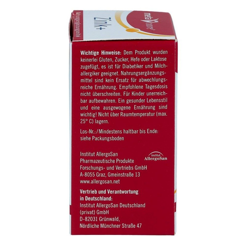 Meta Care Zinc + Capsules Pack of 60