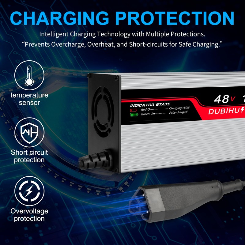 48V 15A Golf Cart Battery Charger for EZGO RXV &