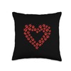 Paw Print Heart Throw Pillow