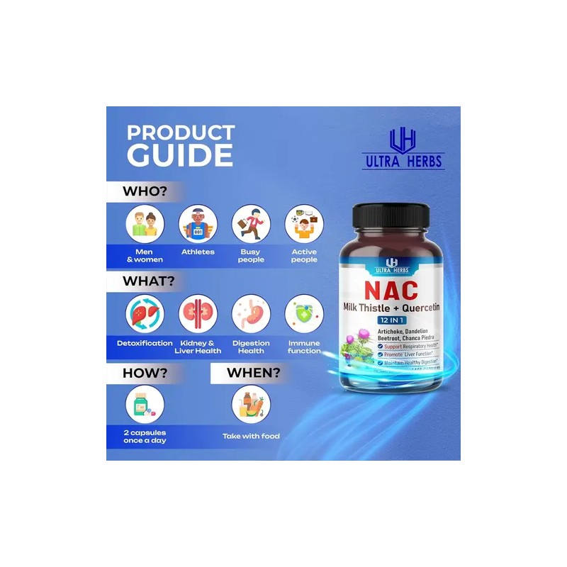 Nac Quercetina Cardo Mariano 150 Caps Ultra Herbs Sabor Sn