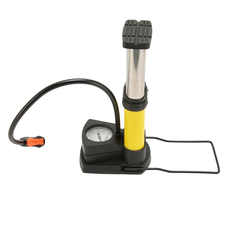 Double Barrel Foot Pump Fast Efficient Multifunction Portable Bike Floor