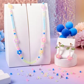 KISSITTY Glow in The Dark Seed Beads Crystal Glass Round Beads 4mm 10 Color Center Drilled Luminous Spacer Loose Beads for DIY Craft Earring Necklace Bracelet Key Chain Jewelry Making 100 Gram