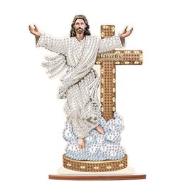 DCIDBEI Diamond Painting Table Decoration Jesus 13 x 18 cm 5D DIY Diamond Painting Ornaments DIY Diamond Painting Kits Bead Pictures Adult Painting by Numbers Adults Handmade Decorative Ornament