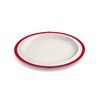 Ornamin plate flat, Ø 22 cm rim red, melamine |