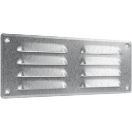 Vent Systems 10" x 4" Inch (Overall Dimensions) - Galvanized Steel - Air Vent Cover Metal Air Return Grill Built-in Protection Mesh - HVAC Vent Duct Cover for Home Improvement