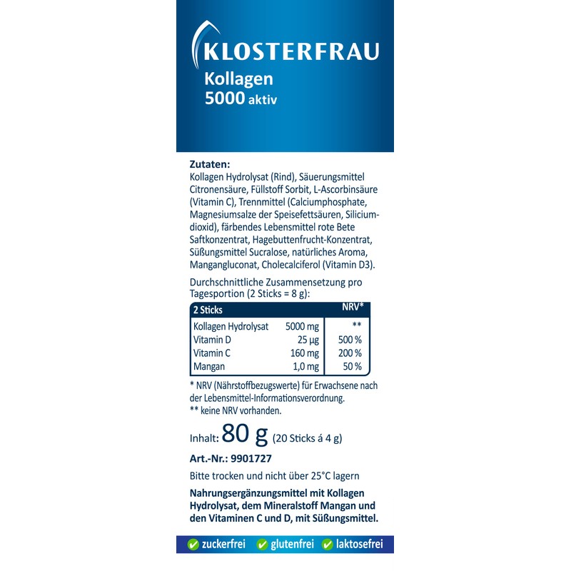 Klosterfrau Collagen 5000 Active | Cartilage and Bone | 20