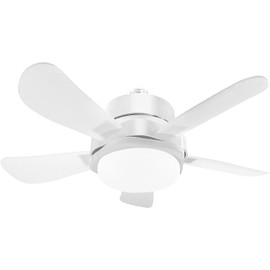 oxylops Ceiling Fan with LED Light, Diameter 40 cm, 6 Speeds, Quiet, App Control/Remote Control, E27 with Base Included, 3 Temperatures, Reversible for Summer/Winter, Installation without
