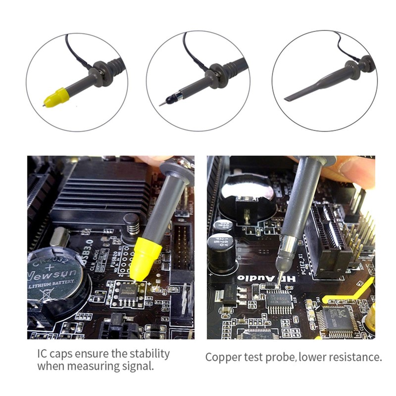 Goupchn Universal P6100 Sondas de clip osciloscopio 100 MHz con