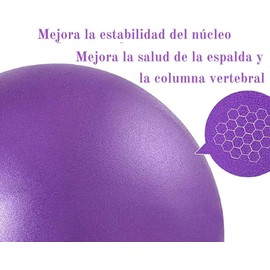 Pelota de Yoga de 25 cm, Pelota de Yoga y Pilates,Pelota para Ejercicios Antiderrapante y Antiexplosión para Entrenamiento,Fitness,Pelota para Deporte,Ideal para Ejercicios de Estabilidad Morado
