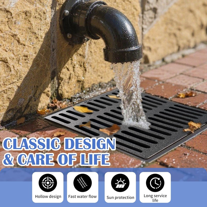 Cast Iron Drain Grate, 16 * 20in Outdoor Drain Cover,