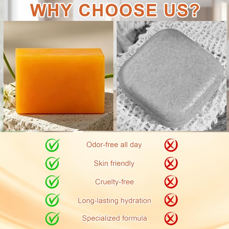 Deodorizing Persimmon Soap for Old People Smell,Persimmon Soap Bar for