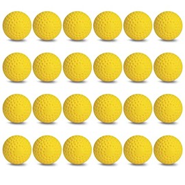 Jugs Sting-Free Dimpled Optic-Yellow Baseballs, 9-inch – 2 Dozen