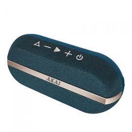 AKAI ABTSW-30 Portable Speaker, Bluetooth, Waterproof IPX7, 20 W Power, 2 x 2 Inch Speaker, Blue