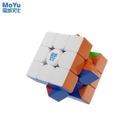 Oostifun MoYu WRM V10 3x3 Twisty Puzzle Cube 3x3x3 Cube Brain Teaser Cube Class Teaching Toy Sticker (M with Magic Cloth Version)