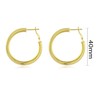 9ct Gold Plated Hoop Earrings for Women,Chunky Round Gold Hoops