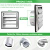 LALAGO Ventilation Grille 100 mm, Backflow Flap, Weather Protection Grille