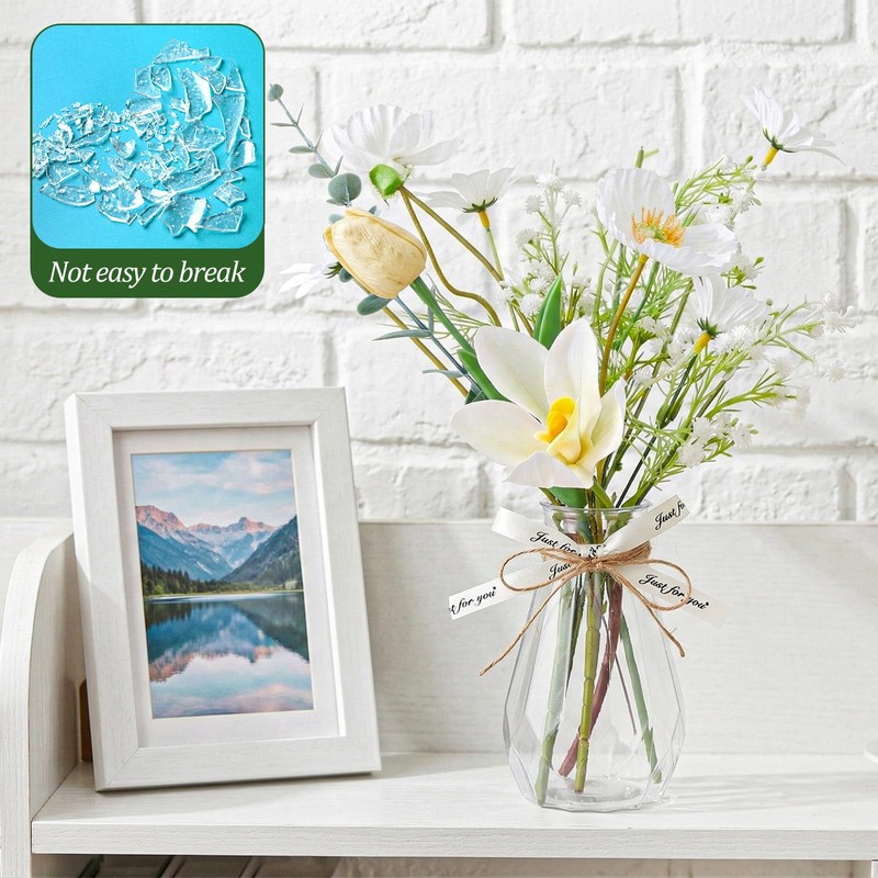 12Pcs Plastic Bud Vases Bulk, Small Plastic Vases with Gift