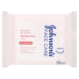 Johnson's Face Care Makeup Be Gone Refreshing Wipes, Pack of 1 x 25