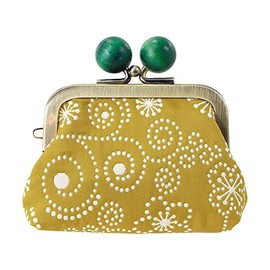 21904604 Kurochiku Kyoto Kurochiku Coin Purse Mini Gold Coin Purse, gold