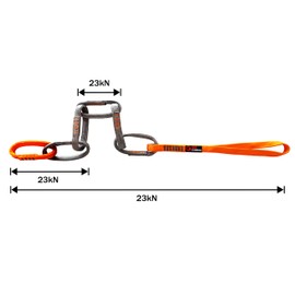 GM CLIMBING 23kN Nylon Safe Chain CE UIAA Certified 16mm Double Wrapped Sling for Personal Anchor Tether System Aid Climbing Hammock Suspension 97cm / 38in